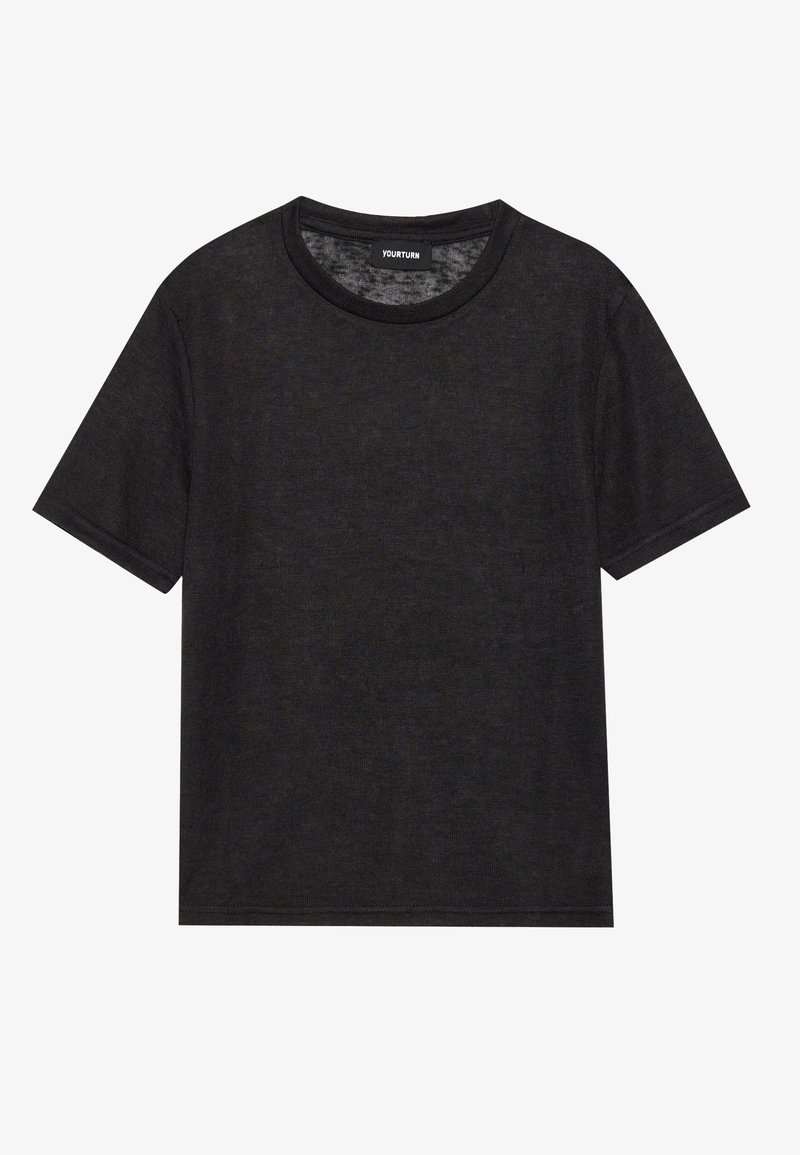 YOURTURN T-shirt print zwart