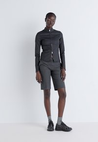 Weekday KATE COATED ZIP SHIRT - Bluza - black