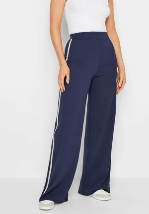 SIDE STRIPE WIDE LEG  - Trousers - navy