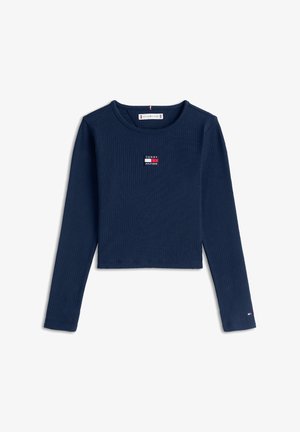 HERITAGE FLAG TEE - Bluză cu mânecă lungă - dark night navy