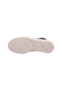 Sole tenisky z vysoce kvalitního, flexibilního bílého gumového materiálu; obsahuje kruhový designový vzor a horizontální drážky pro lepší trakci.