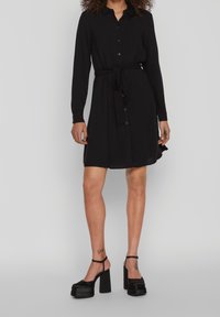 VILA Abito a camicia - black