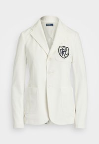 LOGO CREST COTTON JERSEY BLAZER - Blazer - white