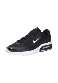 Scarpa Nike Air Max, con una tomaia in mesh nera, dettagli bianchi, un design elegante e un'unità air visibile nella suola per un'ammortizzazione ottimale.