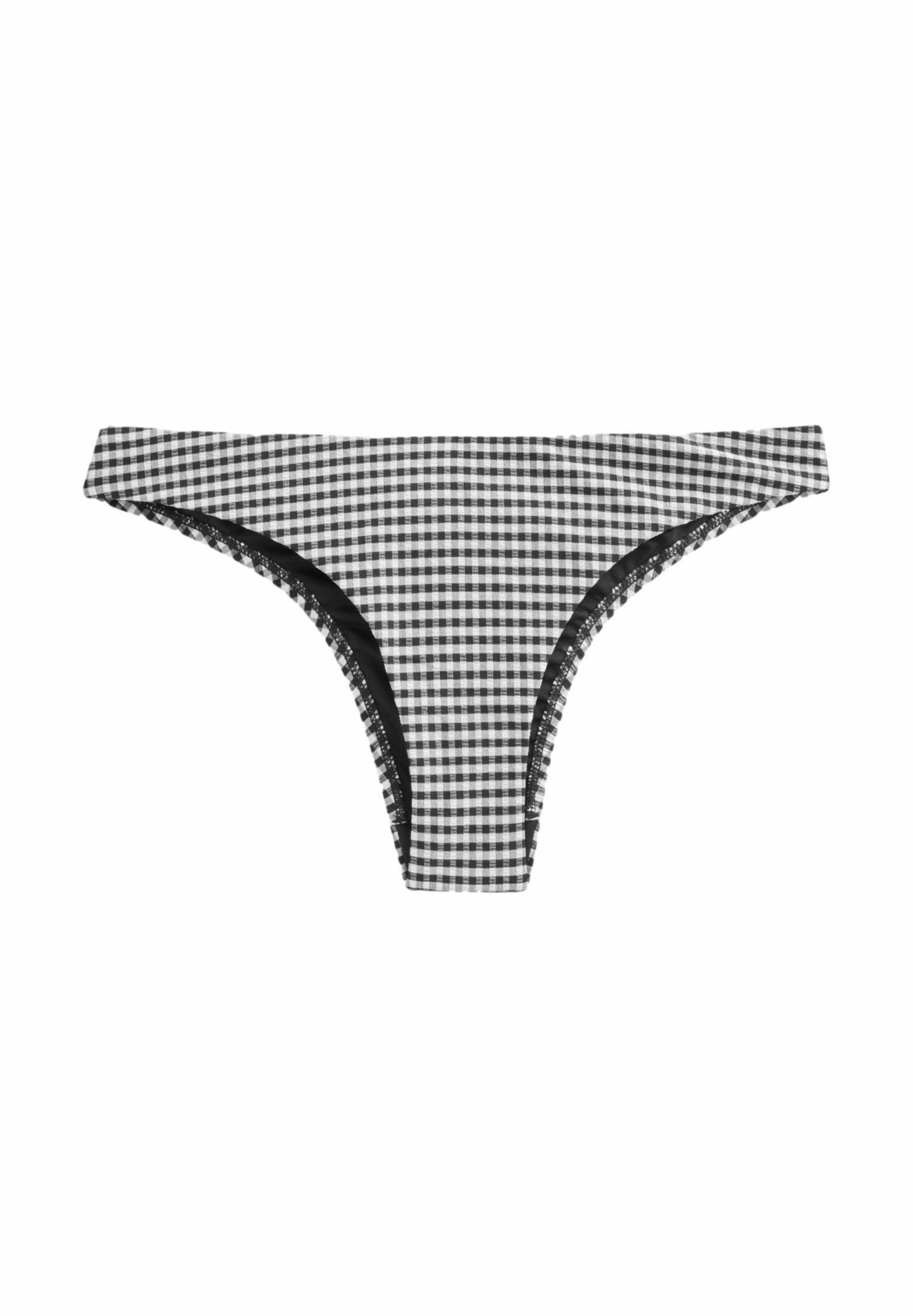 Next BRAZILIAN Braguita de bikini black white gingham/negro