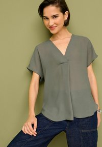 Next - SHORT SLEEVE OVERHEAD STANDARD - Bluza - grey Miniaturna slika 1