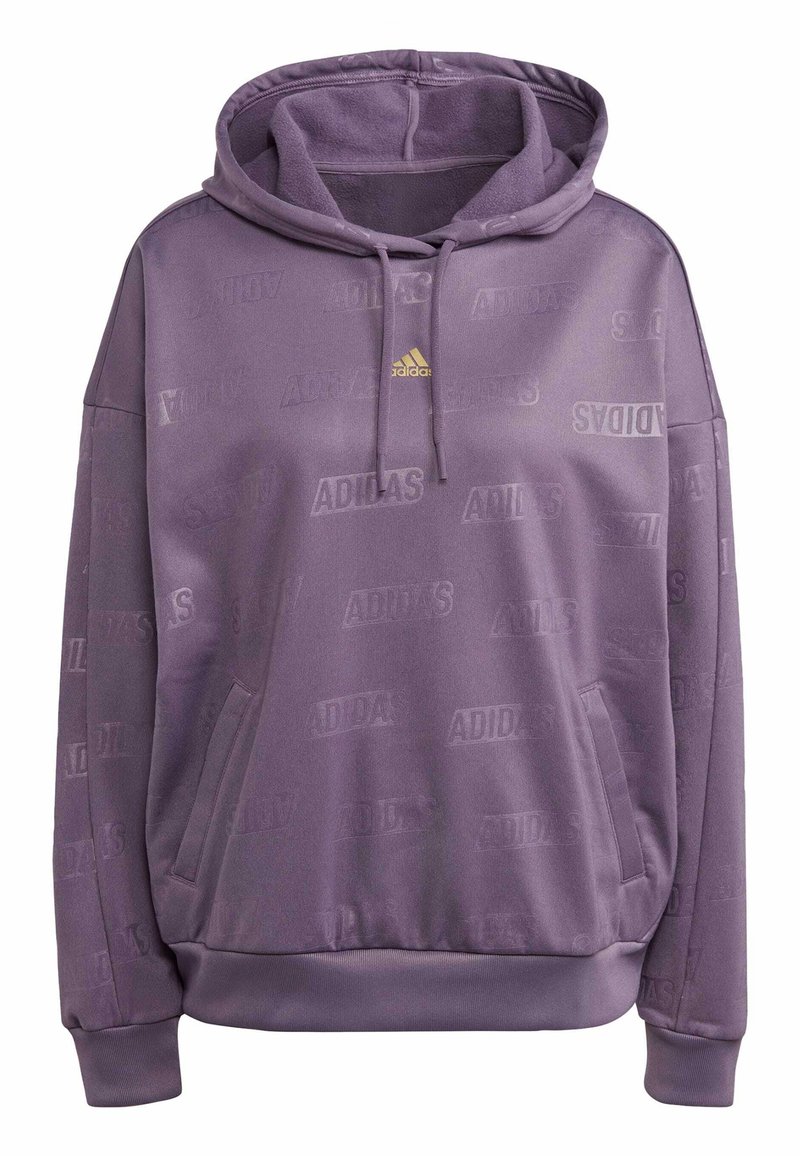 adidas Sportswear EMBOSSED MONOGRAM - Fleecepullover - shadow