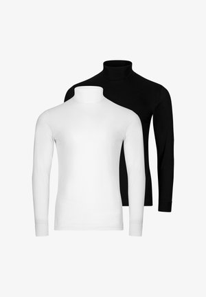 Ragman 2 PACK - Langarmshirt - weiß schwarz