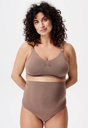 Noppies NOPPIES MATERNITY ESSENTIALS SEAMLESS NURSING BRA HURA SENSIL® BREEZE - Bustier - deep taupe