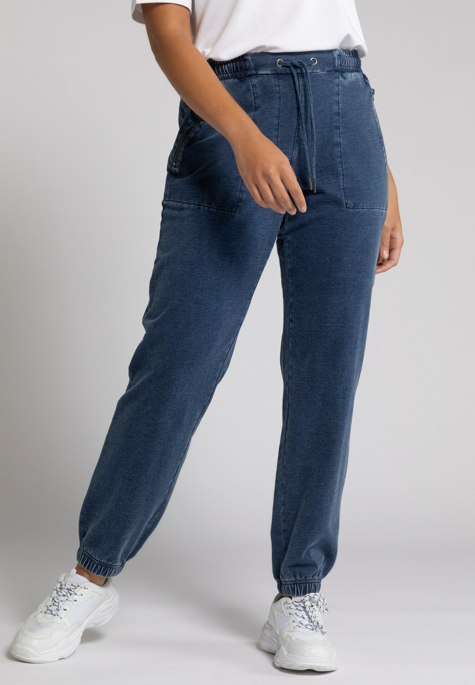 Ulla Popken Trainingsbroek - blue denim/Blauw denim/bluedenim - Zalando.nl