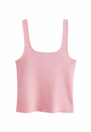 SQUARE NECK SCALLOPED EDGE  - Top - pink blush