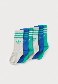 CREW UNISEX 6 PACK - Meias - medium grey heather/team royal blue/court green