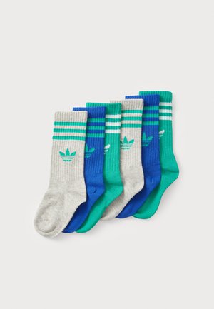 adidas Originals CREW UNISEX 6 PACK - Chaussettes - medium grey heather/team royal blue/court green