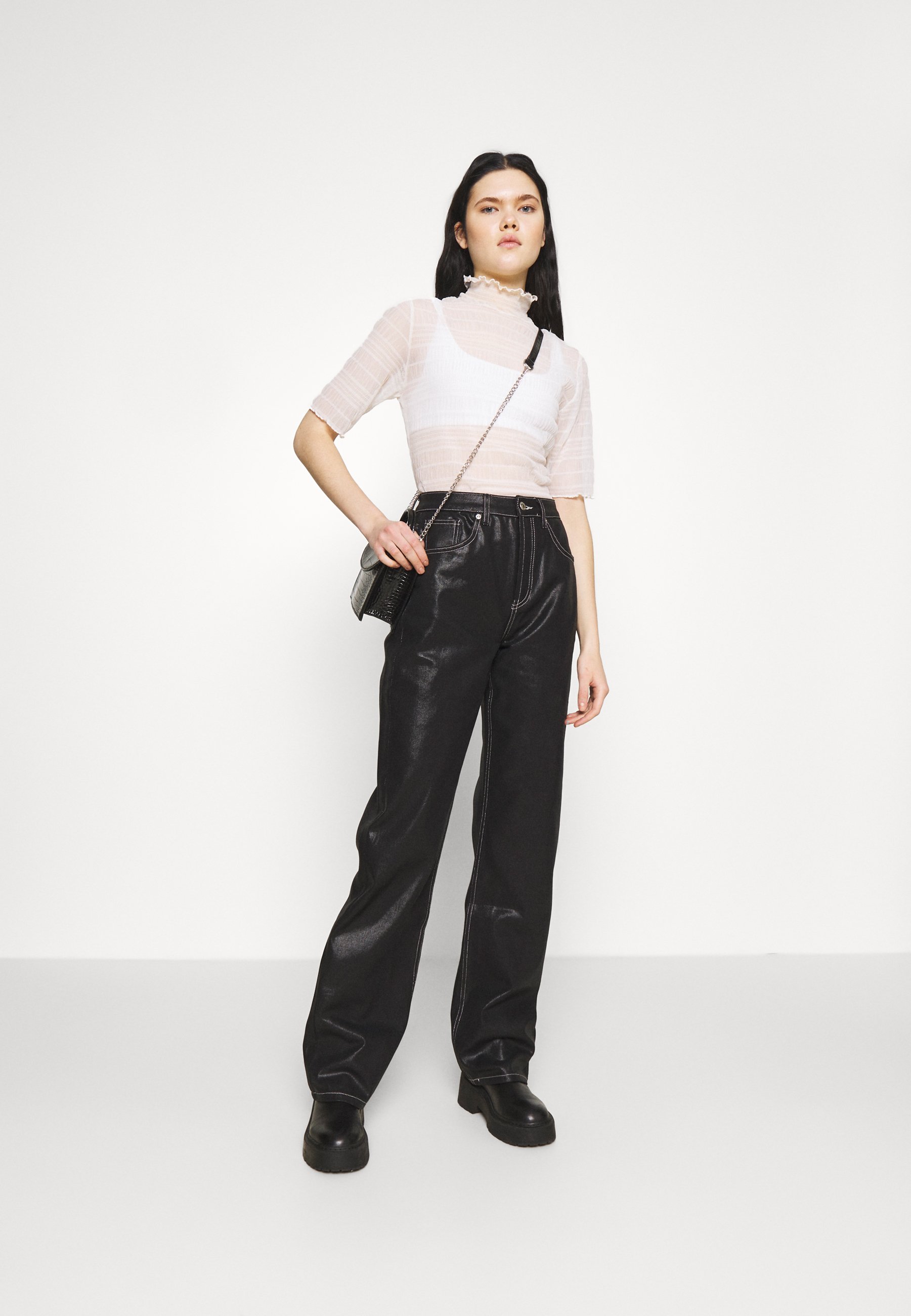 Topshop COATED RUNWAY - Relaxed fit 
