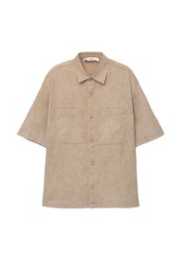 SHORT SLEEVE WITH WASHED FINISH - Košeľa - brown