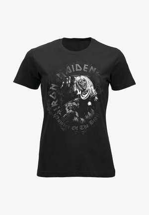 rockshirts IRON MAIDEN NUMBER OF THE BEAST WATERMARK - Printtipaita - black