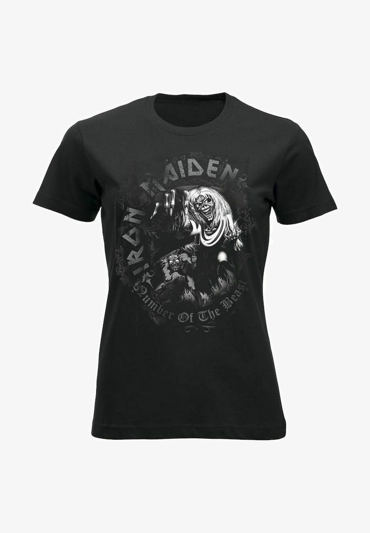 rockshirts IRON MAIDEN NUMBER OF THE BEAST WATERMARK - T-shirt print - black