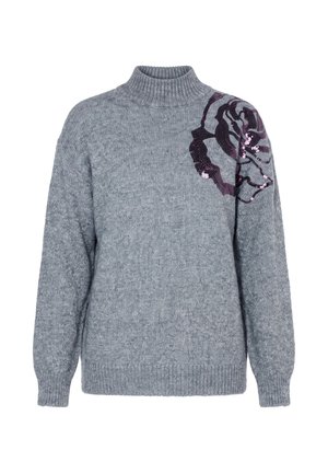 Studio Untold, PULLOVER, OVERSIZE SHAPE, PAILLETTEN-ROSE - Jersey de punto - mottled grey