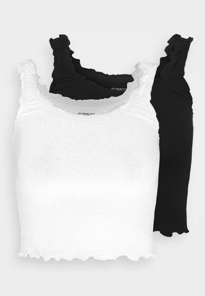 2 PACK - Top - black/white
