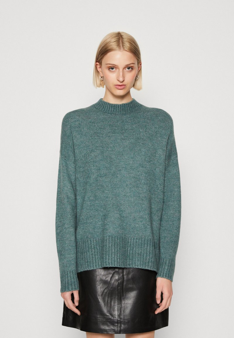 Vero Moda VMLEFILE BOXY NOOS - Jumper - dark forest melange