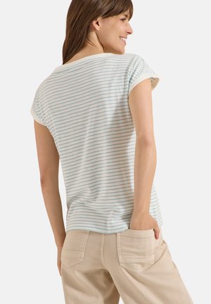 Cecil, T-SHIRT MIT BOAT NECK UND STREIFEN - T-shirt imprimé - crystal mint