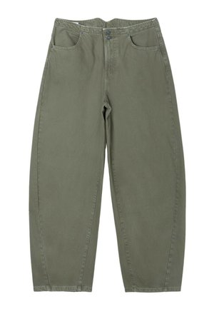 Stradivarius, ADJUSTABLE BARREL TROUSERS - Jeans Relaxed Fit - khaki