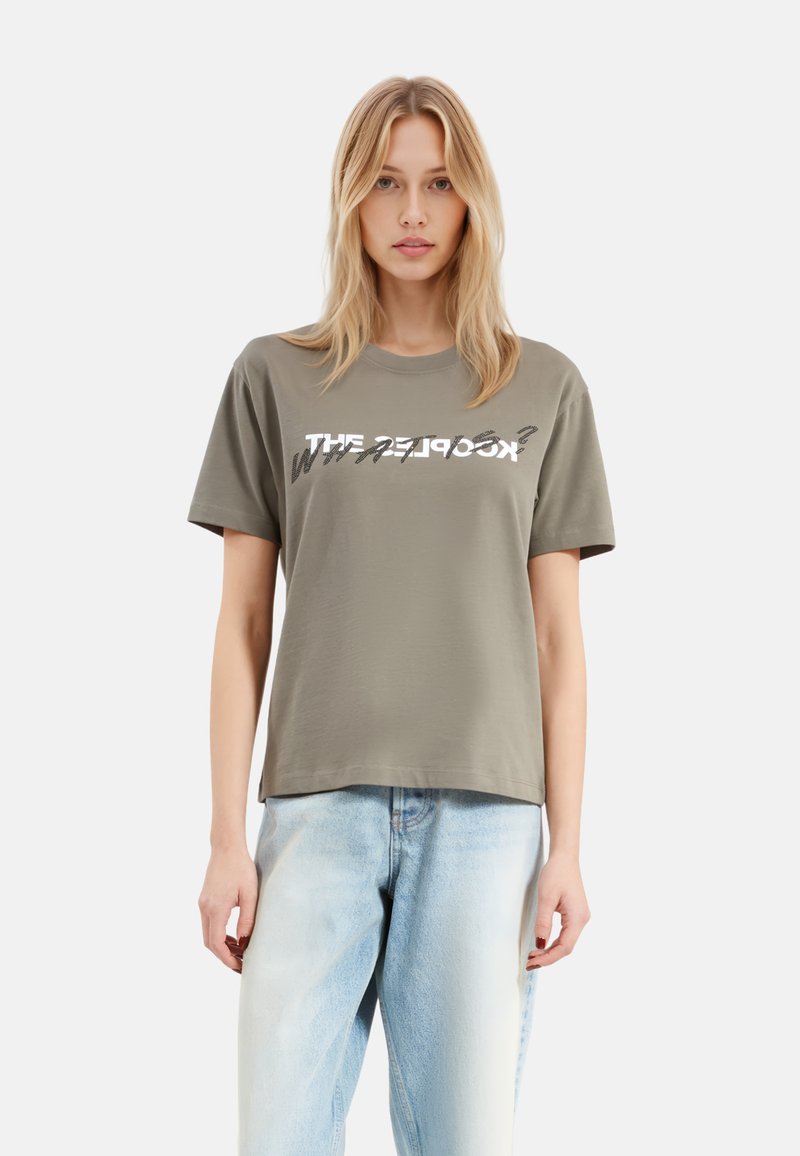 The Kooples Camiseta estampada - olive kaki