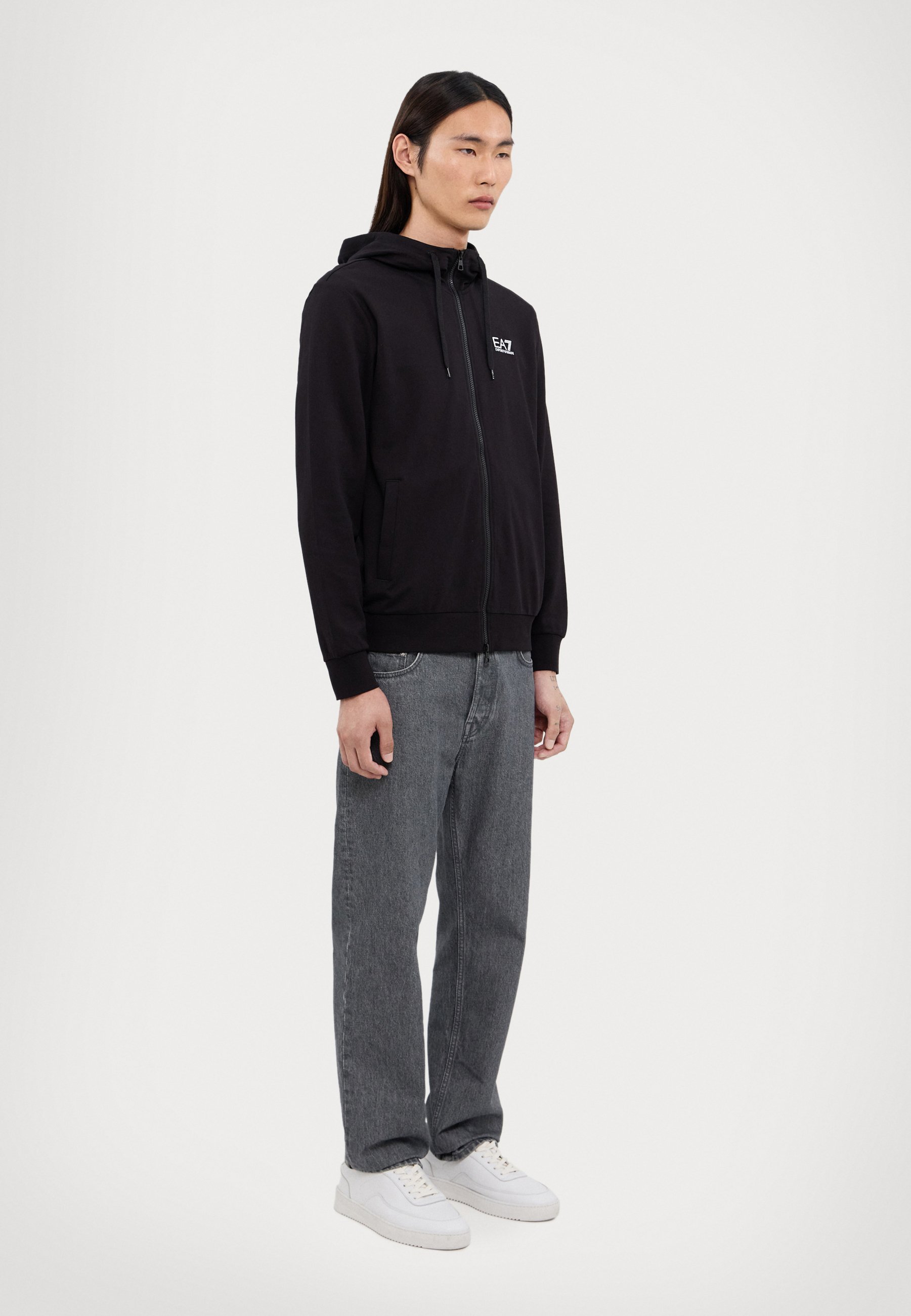 EA7 Emporio Armani TRAIN CORE UNISEX - Zip-up sweatshirt - black