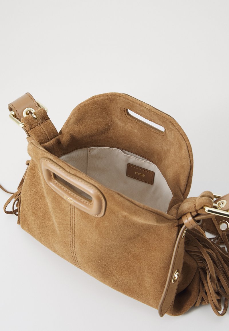 Haut En Cuir Camel Maje - Occasion Très Bon état - Blouse, Veste Ou Top En Cuir