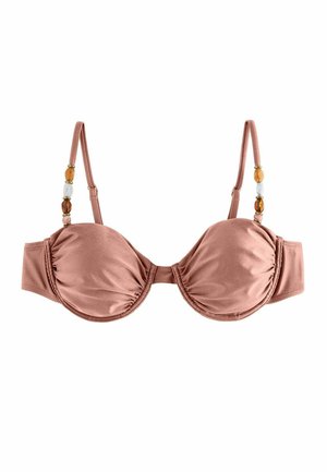 Lipsy WIRED PADDED PLUNGE FIT - RESIN STRAP UNDERWIRE BIKINI TOP . - Bikini-Top - pink