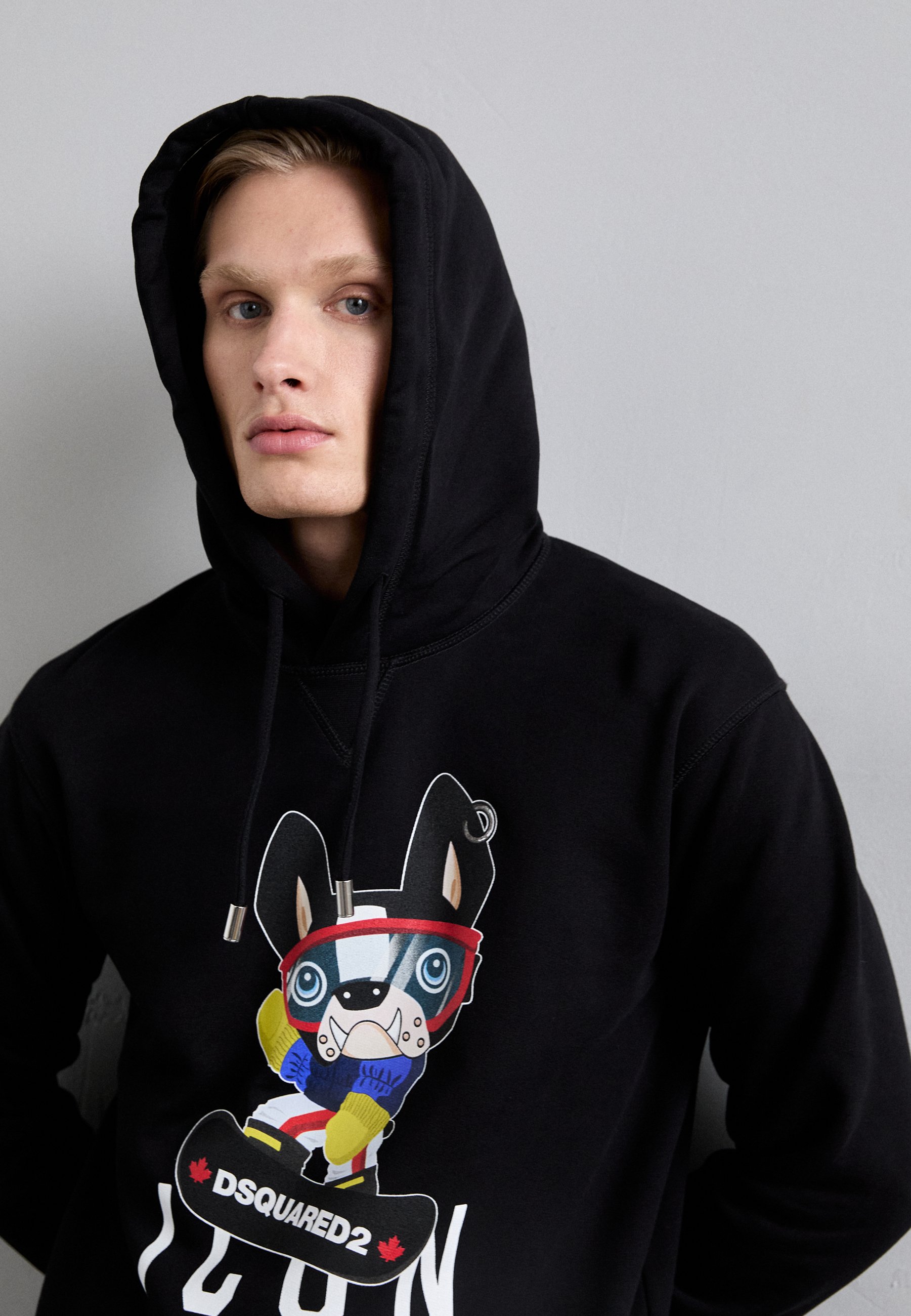 DSQUARED2 ICON ICON SPLASH FIT - Kapuzenpullover - black