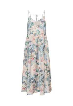 Culture, CULOTUS GREECE STRAP DRESS - Päevakleit - whitecap blue leaf