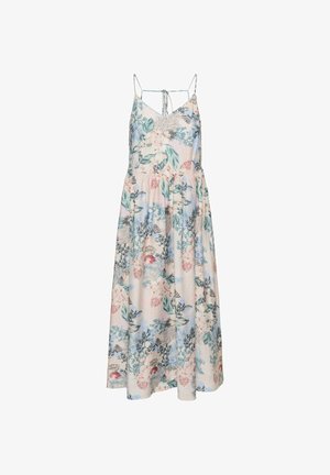 Culture, CULOTUS GREECE STRAP DRESS - Päevakleit - whitecap blue leaf