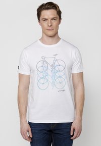 Koroshi SHORT SLEEVE - Triko s potiskem - blanco   white
