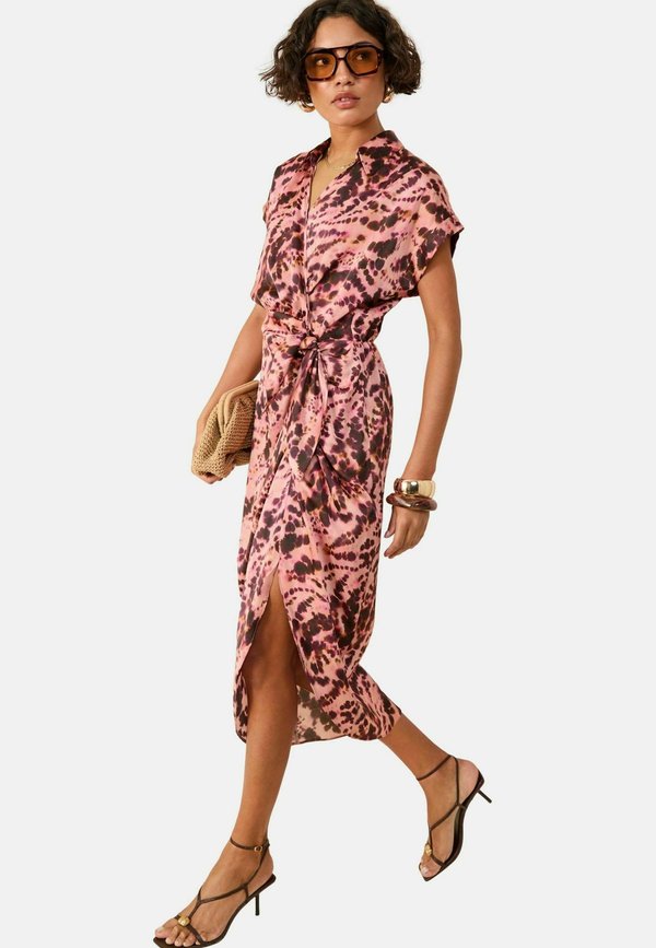 SHORT SLEEVE WRAP MIDI - Freizeitkleid