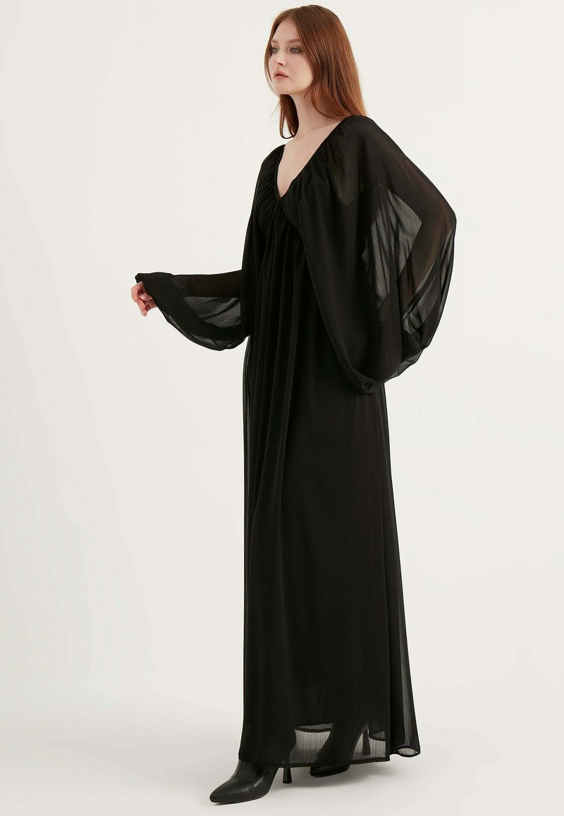 black dress with one shoulder Lace Waist Size:US Size 16 product-type:evening dresses Black a Line Sleeveless