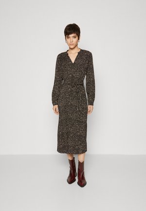 Selected SLFPARKER MIDI DRESS - Φόρεμα ημέρας - black/greige