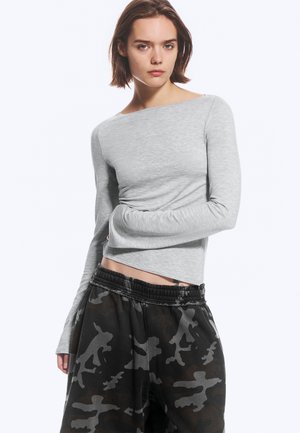 Weekday, ANNIE SOFT LONG SLEEVE - Блуза с дълги ръкави - grey melange