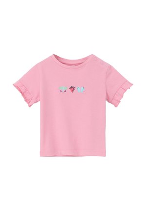 s.Oliver MIT GLITZER - T-shirt z nadrukiem