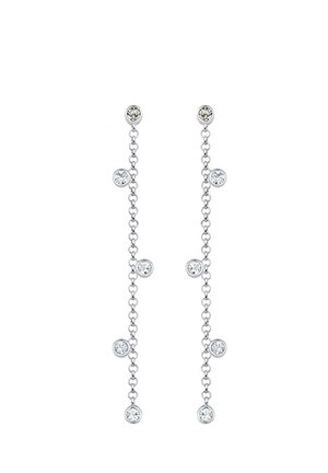 SPARKLING BASIC GEO - MIT KRISTALLEN VON SWAROVSKI® - Earrings - silberfarben