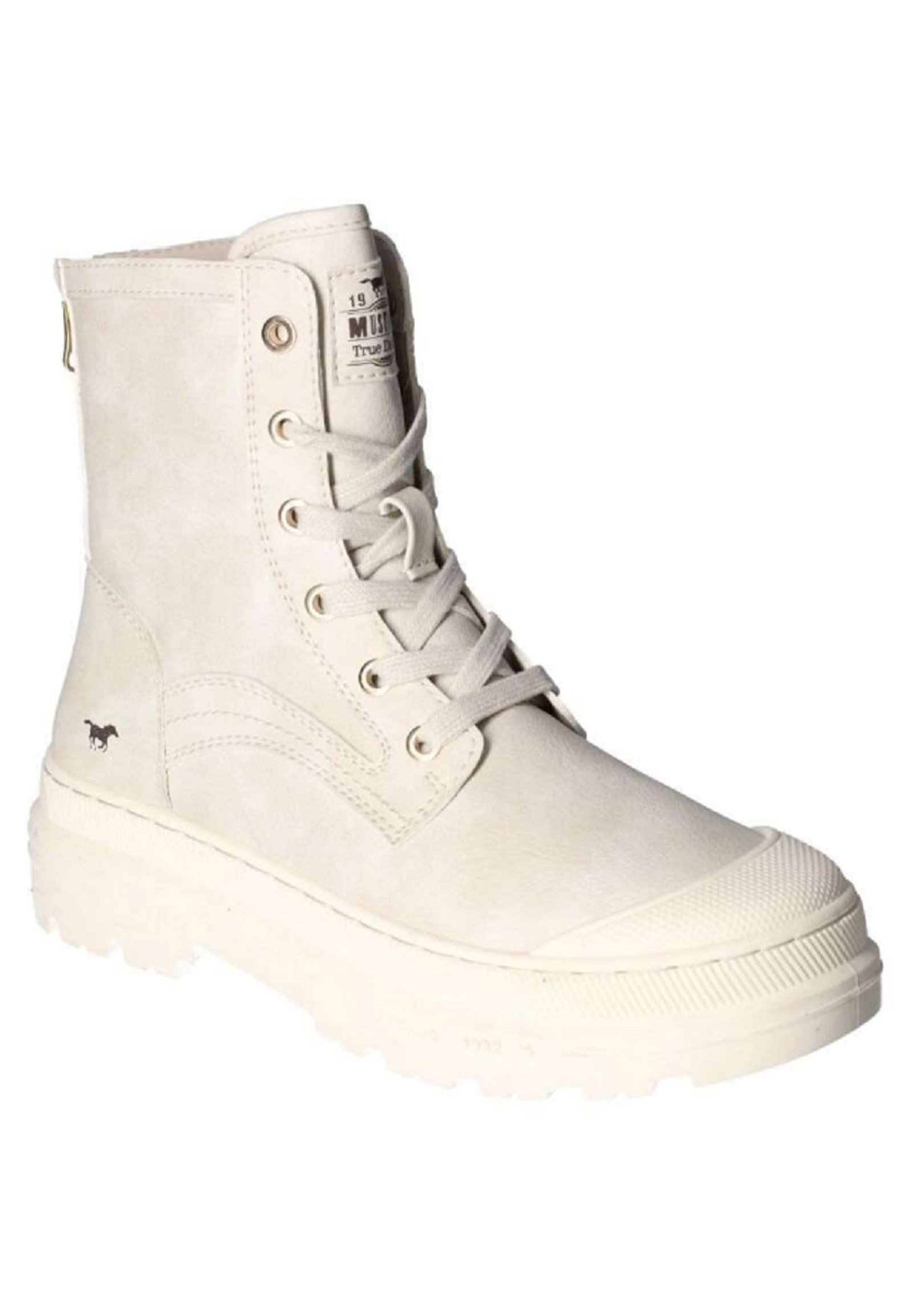 Mustang Enkellaarsjes met plateauzool - beige - Zalando.nl