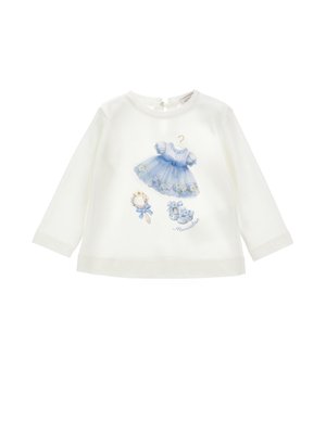 FERMO - Langarmshirt - panna/celeste