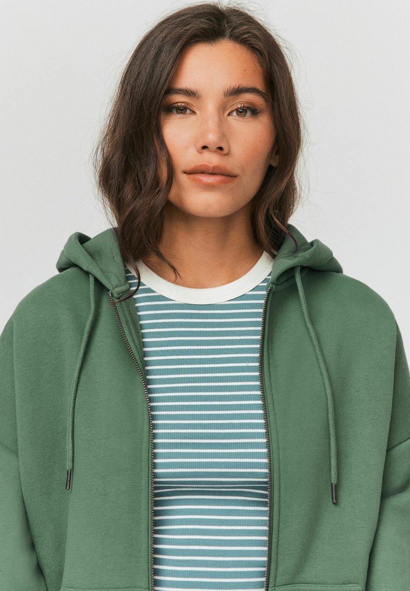Sweat zippe femme sport pas cher - vert - Kiabi