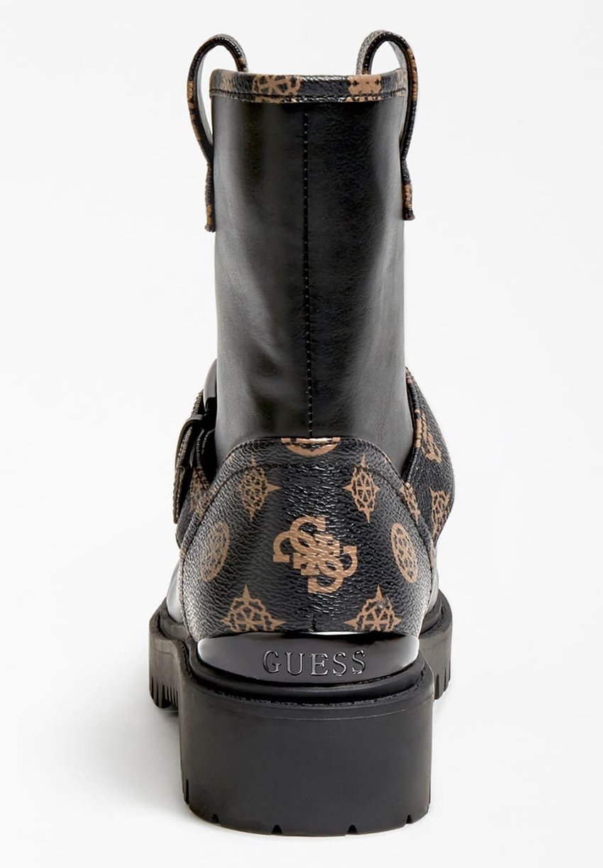 Guess ORICAN IMPRIMÉ LOGO PEONY - Korte laarzen - marron multi/meerkleurig  - Zalando.nl