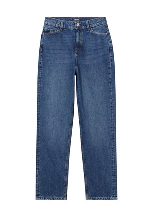 Creeks, CREEKS AMERICAN INSPIRATION; FASHION; COOL; EASY MOM-JEANS MIT HOHEM BUND, KURZ GESCHNITTEN - Vaqueros mom - denim stone