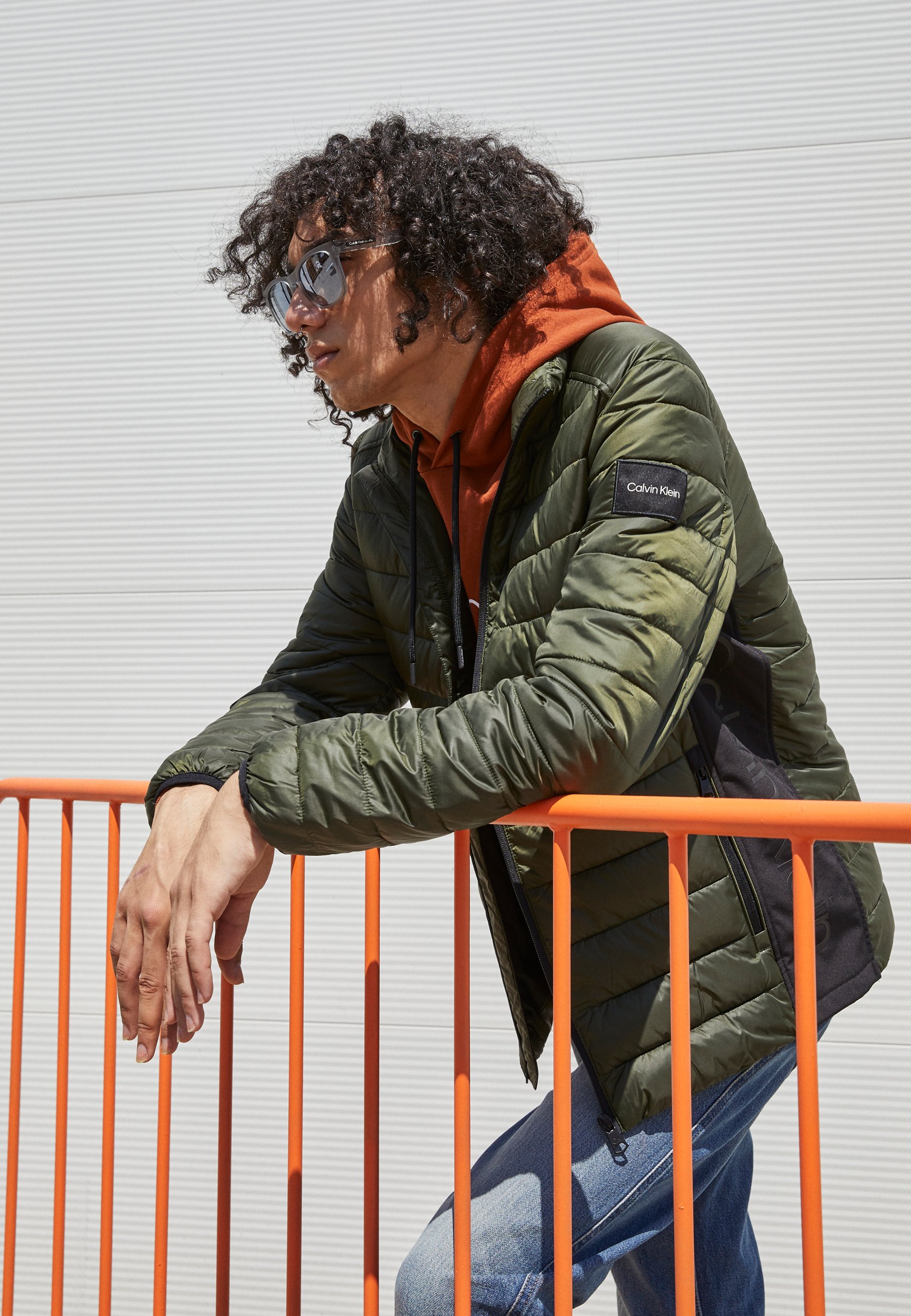LOGO JACKET - Light jacket - dark olive 