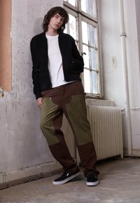 Deadwood COMBO - Casaco de couro - black