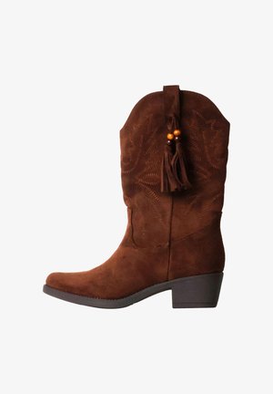 Super Mode, BOTTES À ZIP SUPER MODE BESTELLE - Bottines de cowboy / motard - marron