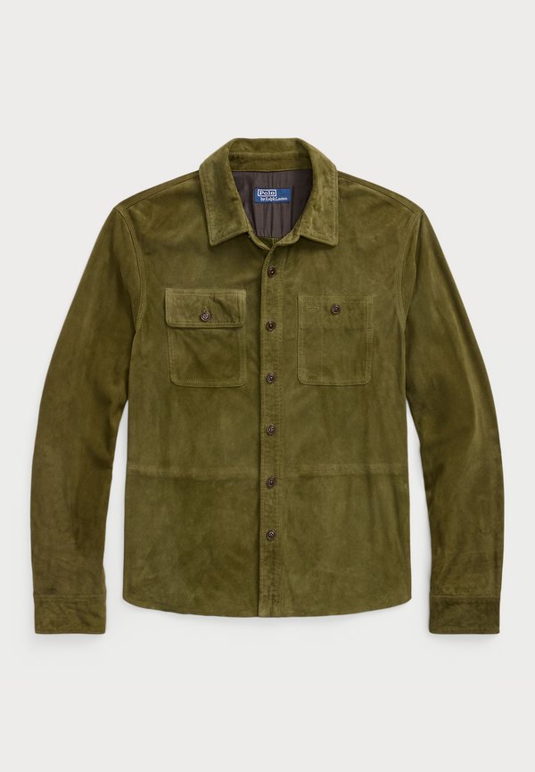 SUEDE SHIRT JACKET - Leather jacket2