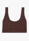 MEDIUM SUPPORT SPORTS BRA WITH SIDE DETAIL - Medium support sports bra - dark brown
